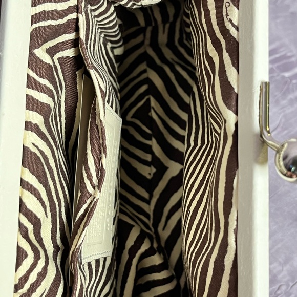 Coach Natalie Tea Rose Straw Kisslock Clutch Wristlet - Picture 13 of 13